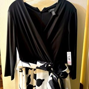 R&M Richards Womens Floral Hi-Low Fit & Flare Dress Size 10